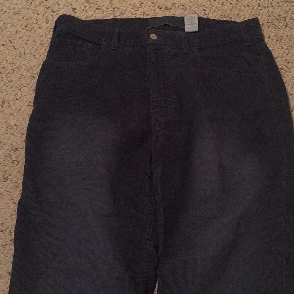 Structure standard fit navy blue corduroy pants